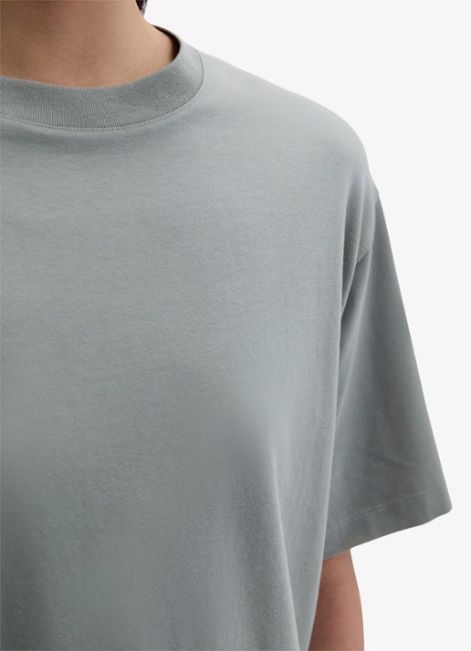 Marc O'Polo T-shirt met ronde hals - detail 2 quiet sea-0639 / blauw