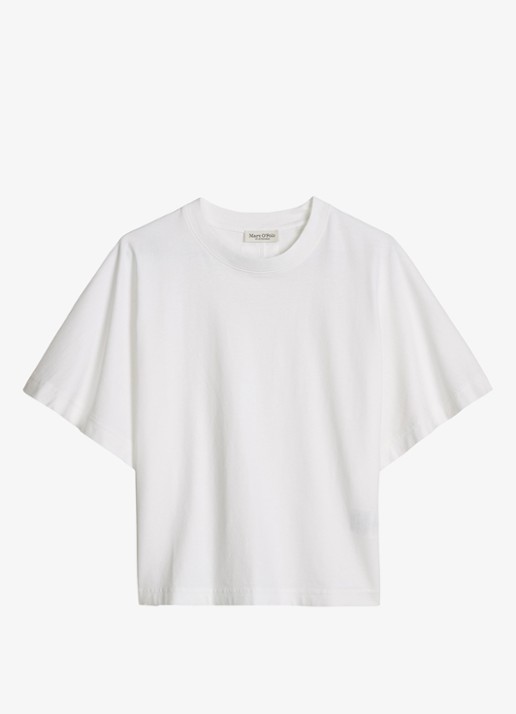 Marc O'Polo T-shirt met ronde hals - voorkant 3 white-0163 / wit