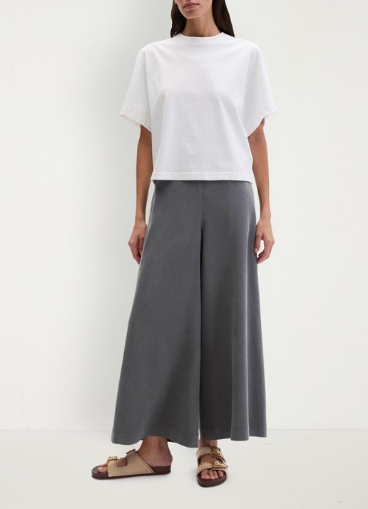 Marc O'Polo T-shirt met ronde hals - voorkant 4 white-0163 / wit