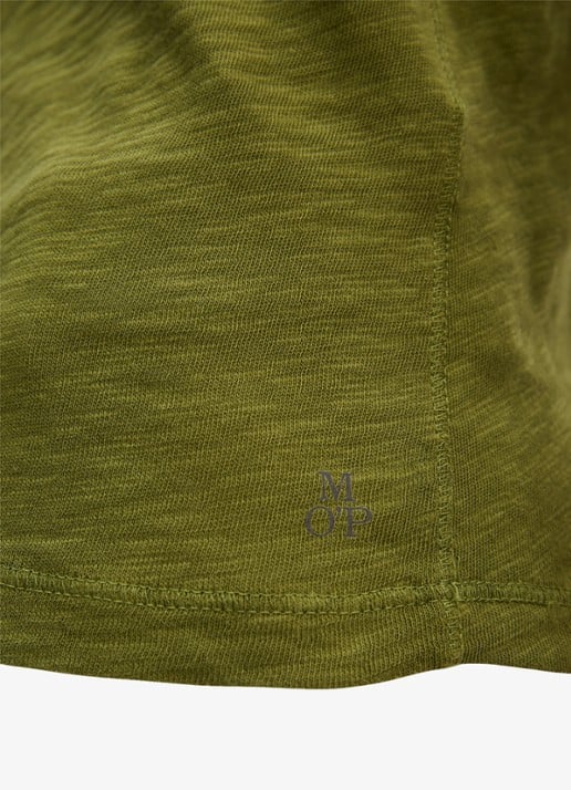 Marc O'Polo T-shirt met ronde hals - detail 5 shaded fern / groen