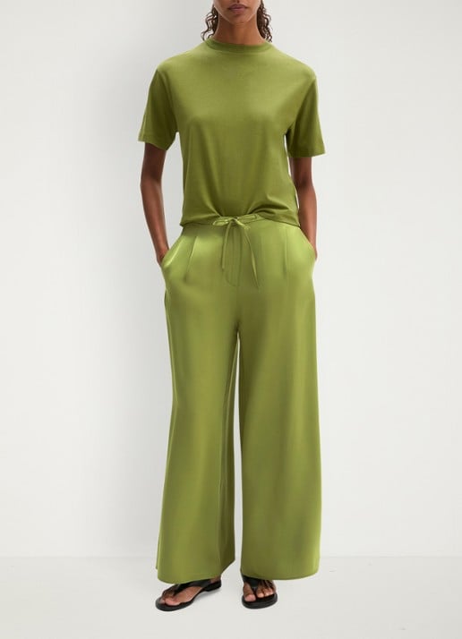 Marc O'Polo T-shirt met ronde hals - voorkant 2 shaded fern / groen