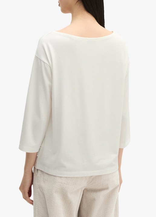 Marc O'Polo T-shirt met ronde hals - achterkant 5 wit