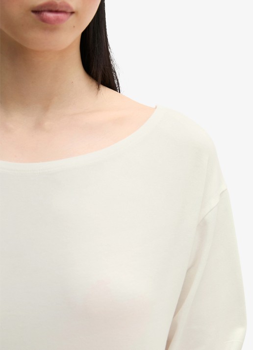 Marc O'Polo T-shirt met ronde hals - detail 2 wit