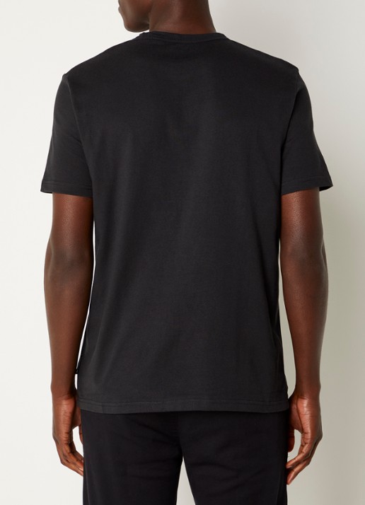 Marc O'Polo T-shirt met ronde hals - achterkant 4 zwart