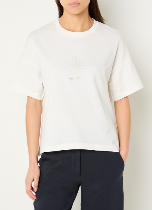 Marc O'Polo T-shirt, short sleeve, side slits with artwork