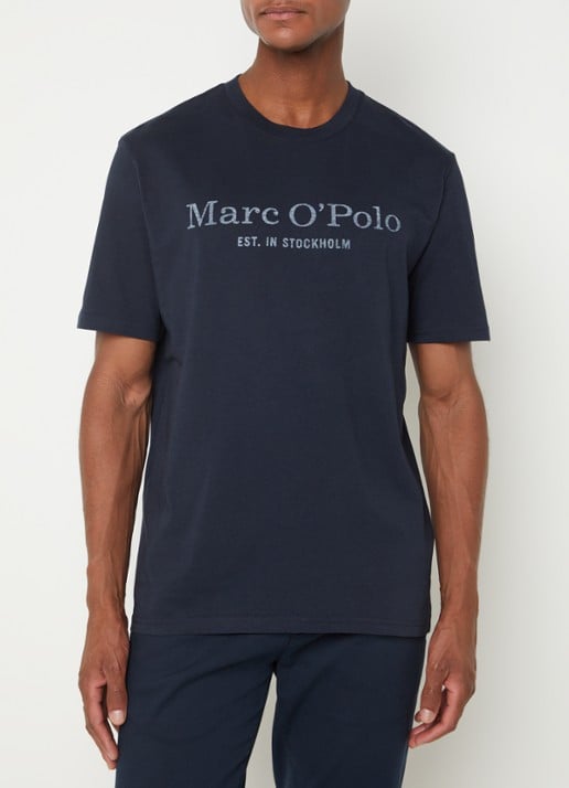 Marc O'Polo T-shirt van  katoen met logo