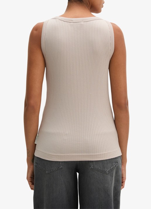 Marc O'Polo Tanktop met ribstructuur - achterkant 5 naturel