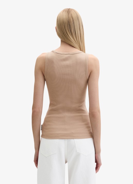 Marc O'Polo Tanktop met ronde hals  - achterkant 5 sandpaper-2326 / beige