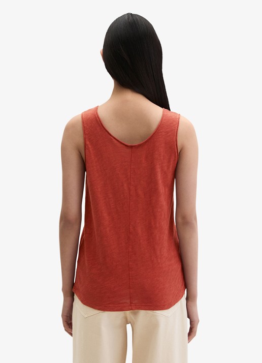 Marc O'Polo Tanktop met ronde hals - achterkant 3 tall poppy-6896 / paars