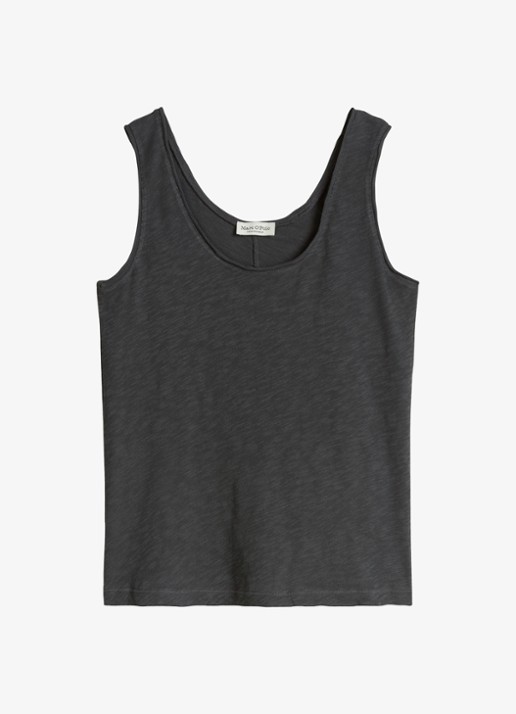 Marc O'Polo Tanktop met ronde hals - voorkant 2 oxide grey-0364 / grijs