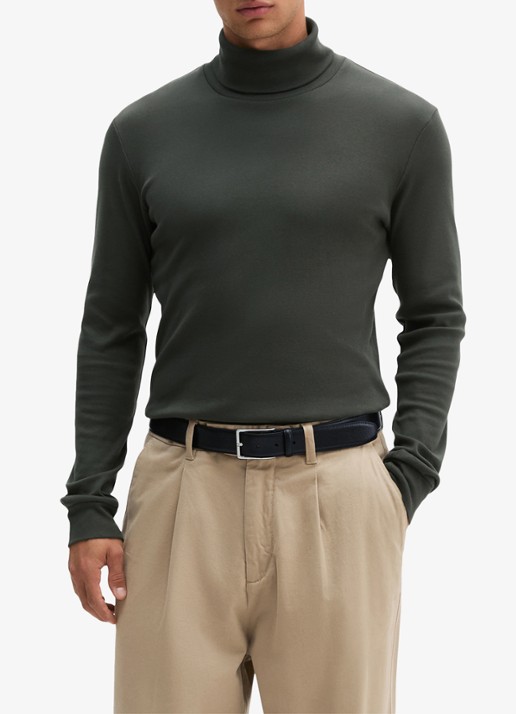 Marc O'Polo Trui met col  - detail khaki