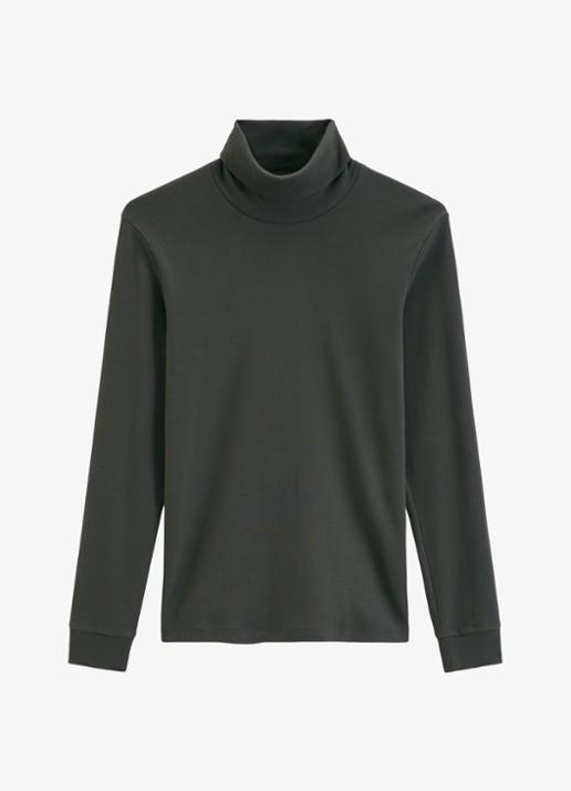 Marc O'Polo Trui met col  - voorkant 4 khaki