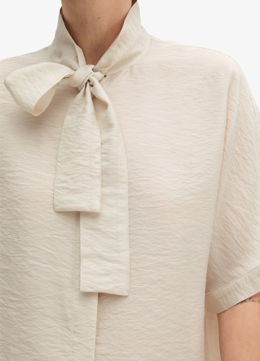 Marc O'Polo Tuniek met sjaalkraag - detail 3 beige