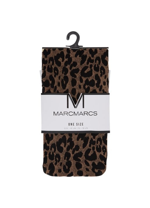 MarcMarcs Animalier pantysokken met panterprint in 70 denier