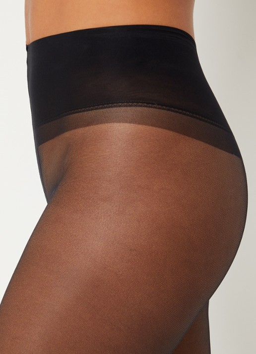 MarcMarcs Comfort panty in 20 denier  - detail 2 zwart