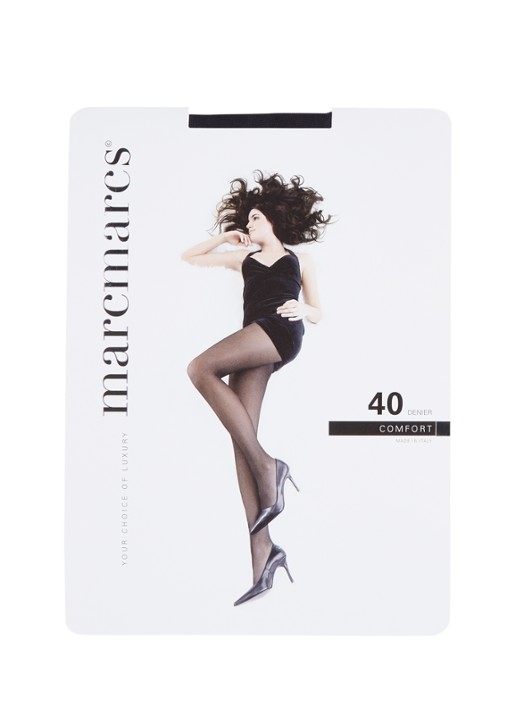 MarcMarcs Comfort panty in 40 denier met zijdeglans - voorkant 3 indigo