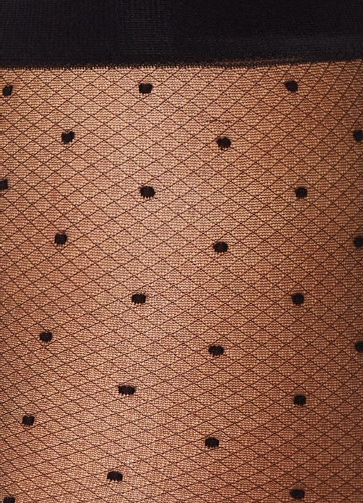 MarcMarcs Confetti panty in 30 denier met stippenprint - detail zwart
