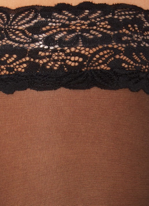 MarcMarcs Hold-ups in 20 denier met kant - detail zwart