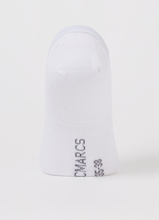 MarcMarcs Invinsible sneakersokken in 2-pack - voorkant 2 wit