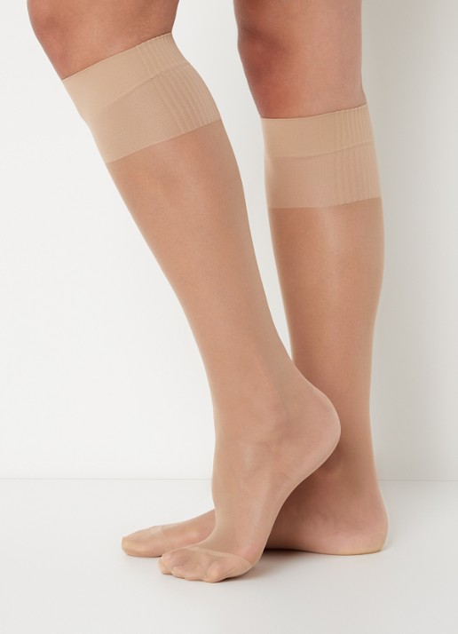 MarcMarcs Kniekousen in 40 denier suntan - voorkant 3 donkerbeige