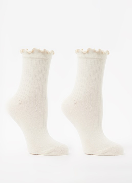 MarcMarcs Mikkie sokken in 2-pack - voorkant 2 creme