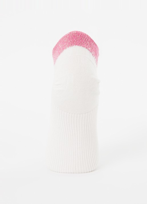 MarcMarcs Moscow sneakersokken met glitter in 2-pack - voorkant 2 roze