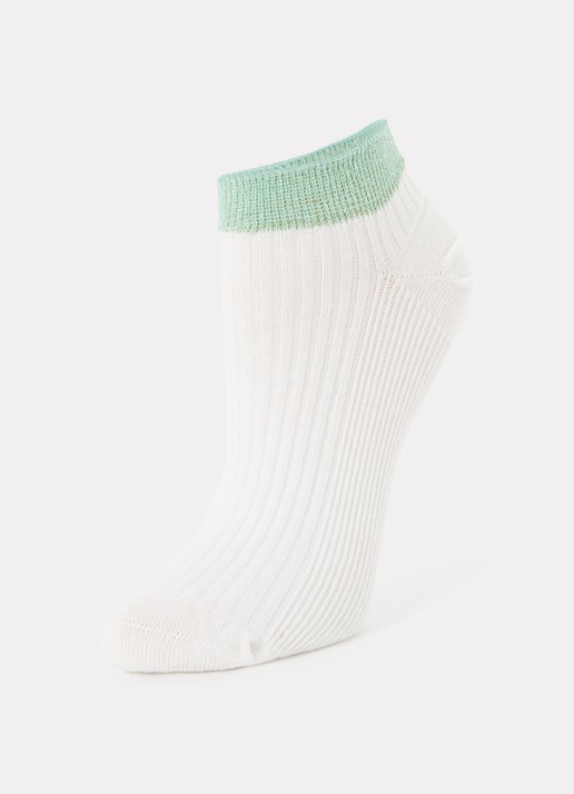 MarcMarcs Moscow sneakersokken met glitter in 2-pack - detail 3 groen