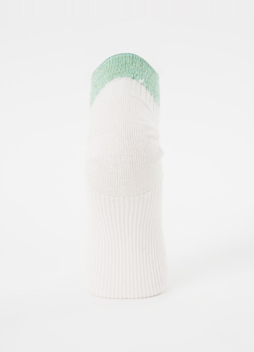MarcMarcs Moscow sneakersokken met glitter in 2-pack - voorkant 2 groen