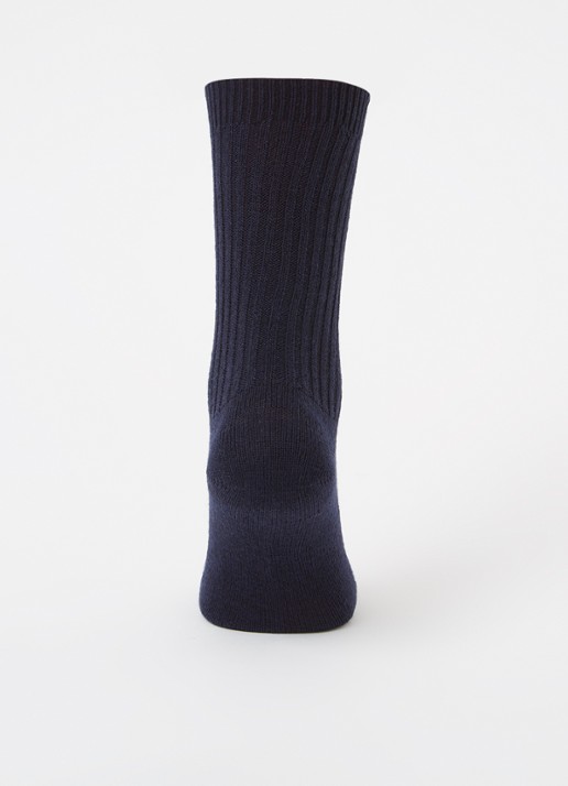 MarcMarcs Sokken in kasjmierblend met ribstructuur - voorkant 4 donkerblauw