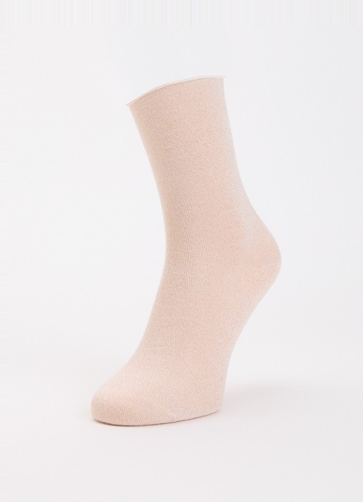 MarcMarcs Sokken met glitter in 2-pack - detail creme