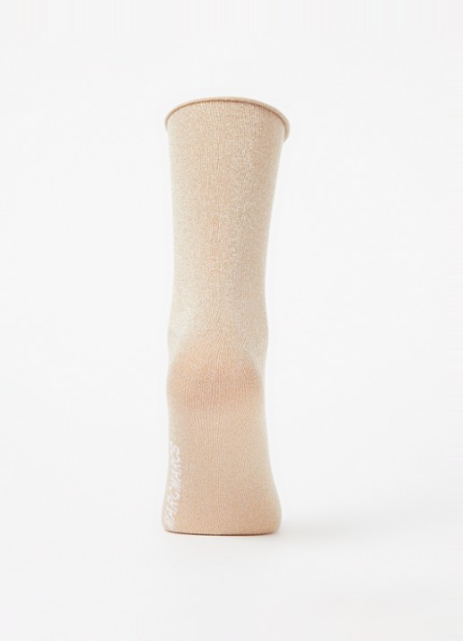 MarcMarcs Sokken met lurex in 2-pack - voorkant 2 goud