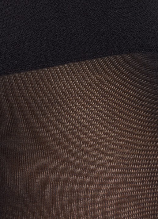 MarcMarcs Velvet Opaque panty in 100 denier - detail zwart