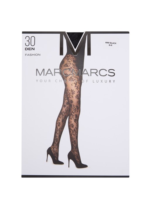 MarcMarcs Woman Tight netpanty in 30 denier - voorkant 3 zwart
