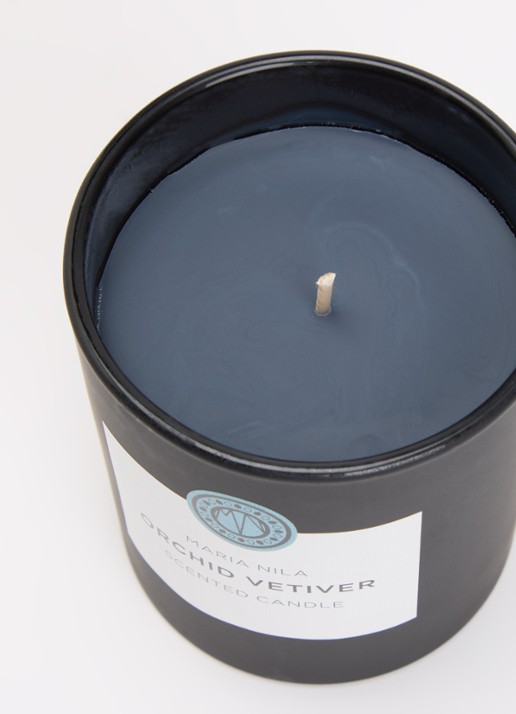 MARIA NILA Orchid Vetiver geurkaars 210 gram - voorkant 2 donkergrijs