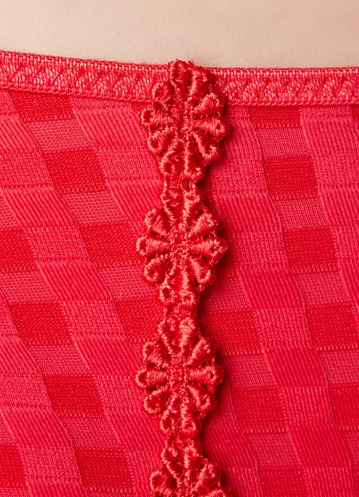 Marie Jo  Avero hipster met ruitdessin en glansdraad - detail 3 steenrood