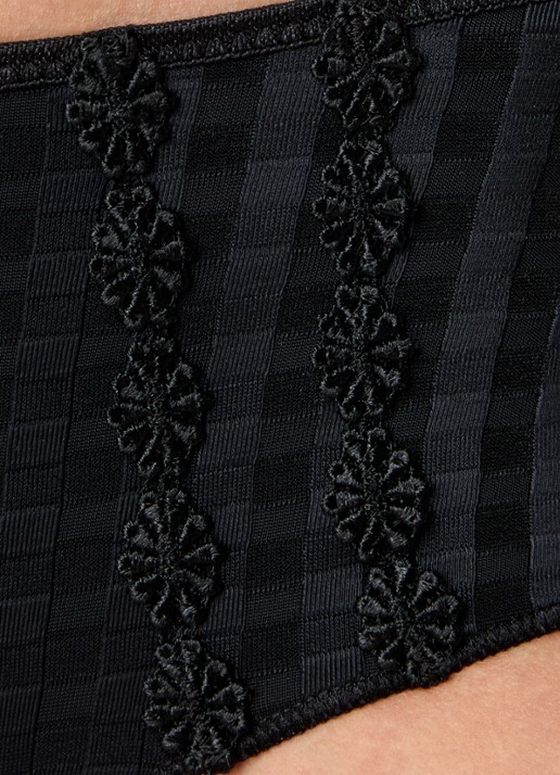 Marie Jo Avero hipster met ruitdessin en glansdraad - detail 4 zwart
