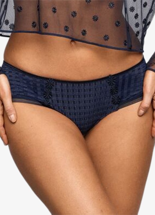 Marie Jo  Avero hipster met ruitdessin en glansdraad - detail 2 donkerblauw