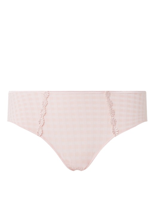 Marie Jo Avero shorty met ruitdessin - voorkant perzikroze