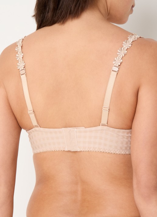 Marie Jo Avero voorgevormde balconette bh met ruitdessin - achterkant beige