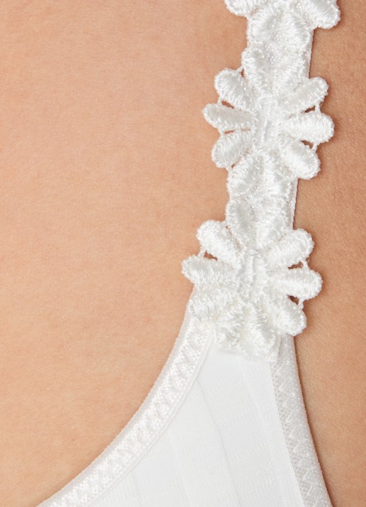 Marie Jo Avero voorgevormde beugel bh met bloemborduring - detail 6 gebroken wit