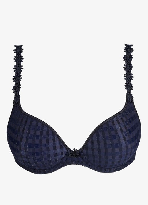 Marie Jo Avero voorgevormde beugel bh met bloemborduring - voorkant 5 donkerblauw