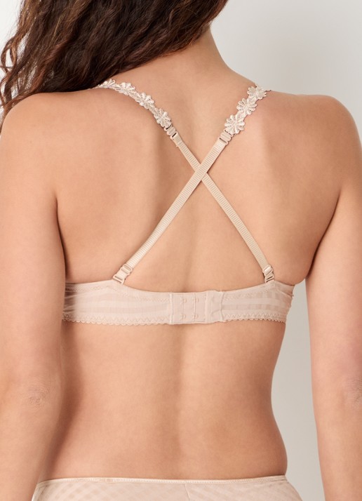 Marie Jo Avero voorgevormde beugel bh met ruitdessin - detail 2 beige