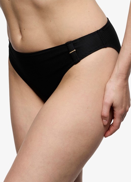 Marie Jo Cassie bikinislip met structuur - detail 4 zwart