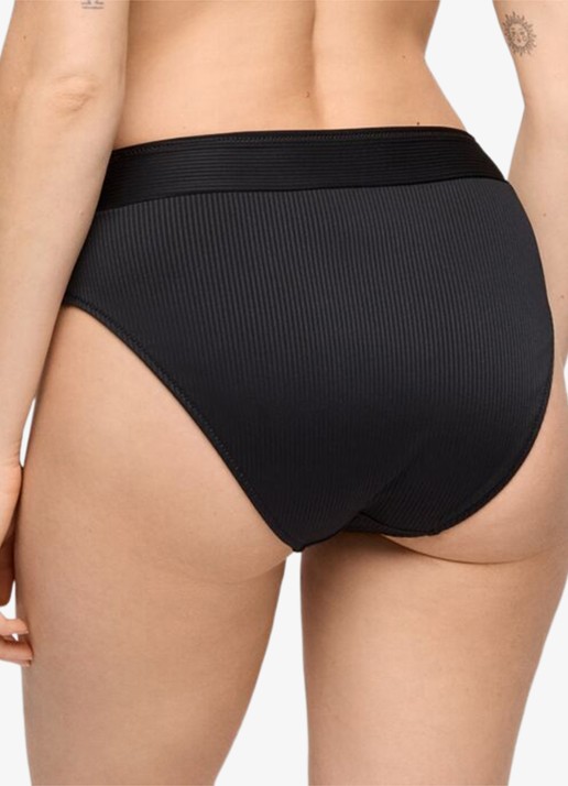 Marie Jo Cassie high waisted bikinislip met structuur - achterkant zwart