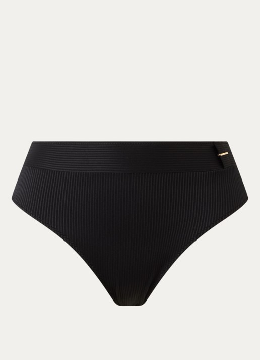 Marie Jo Cassie high waisted bikinislip met structuur - voorkant 3 zwart