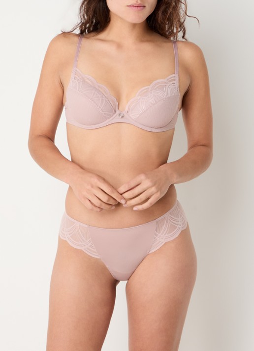 Marie Jo Cathia tanga met kant - voorkant 2 oudroze