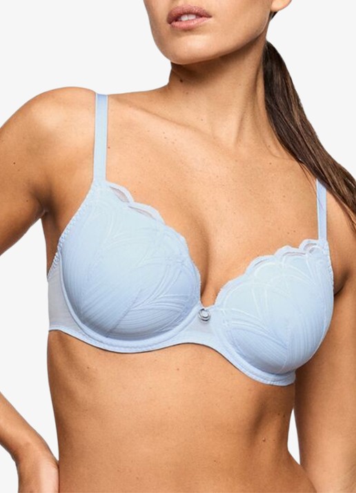 Marie Jo Cathia voorgevormde beugel bh met overlay van mesh - detail 3 lichtblauw
