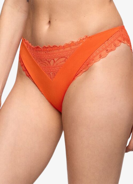 Marie Jo Cerina slip met kant - detail 5 oranje