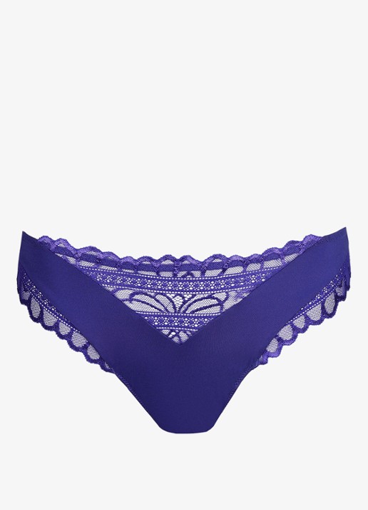 Marie Jo Cerina slip met kant - voorkant 4 donkerblauw