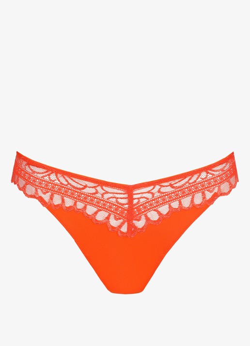 Marie Jo Cerina string met kant - voorkant oranje